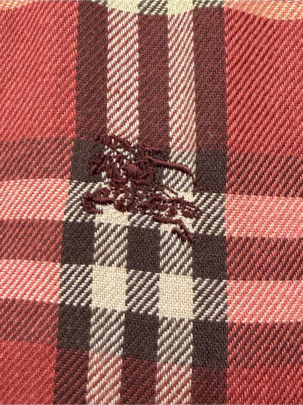 Burberry Red Plaid Button-Up Top - Picture 3 of 7